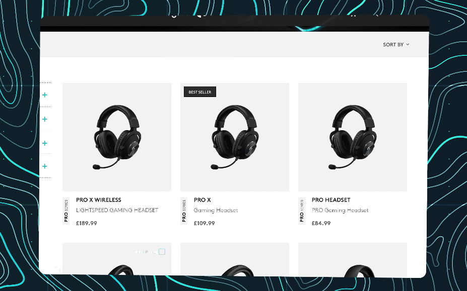 Lineup of the different Logitech headsets