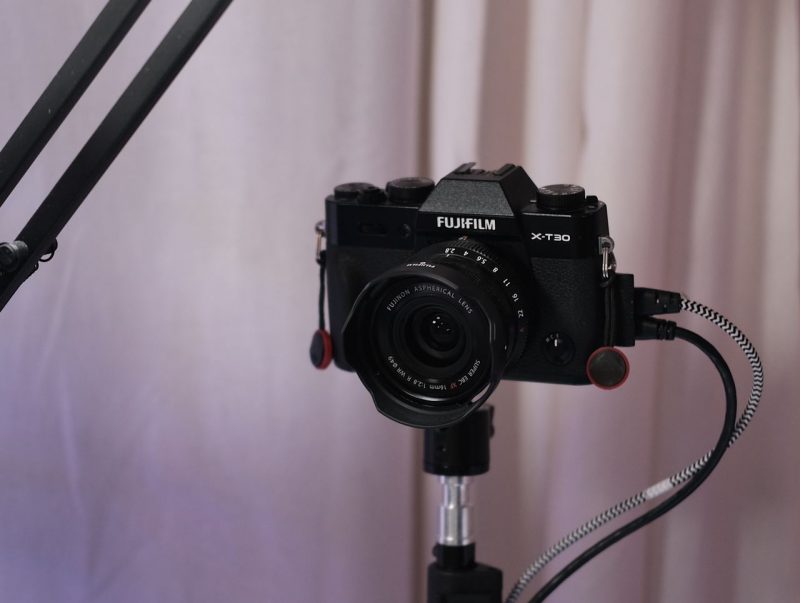 Fujifilm X-T30 set up as a streaming camera
